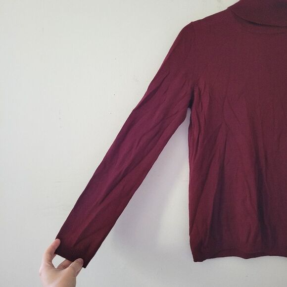 Pendleton Woollen Mills 100% Merino Wool Burgundy Turtleneck Soft M - Picture 3 of 7